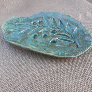 Porte-savon céramique ovale "Olive"